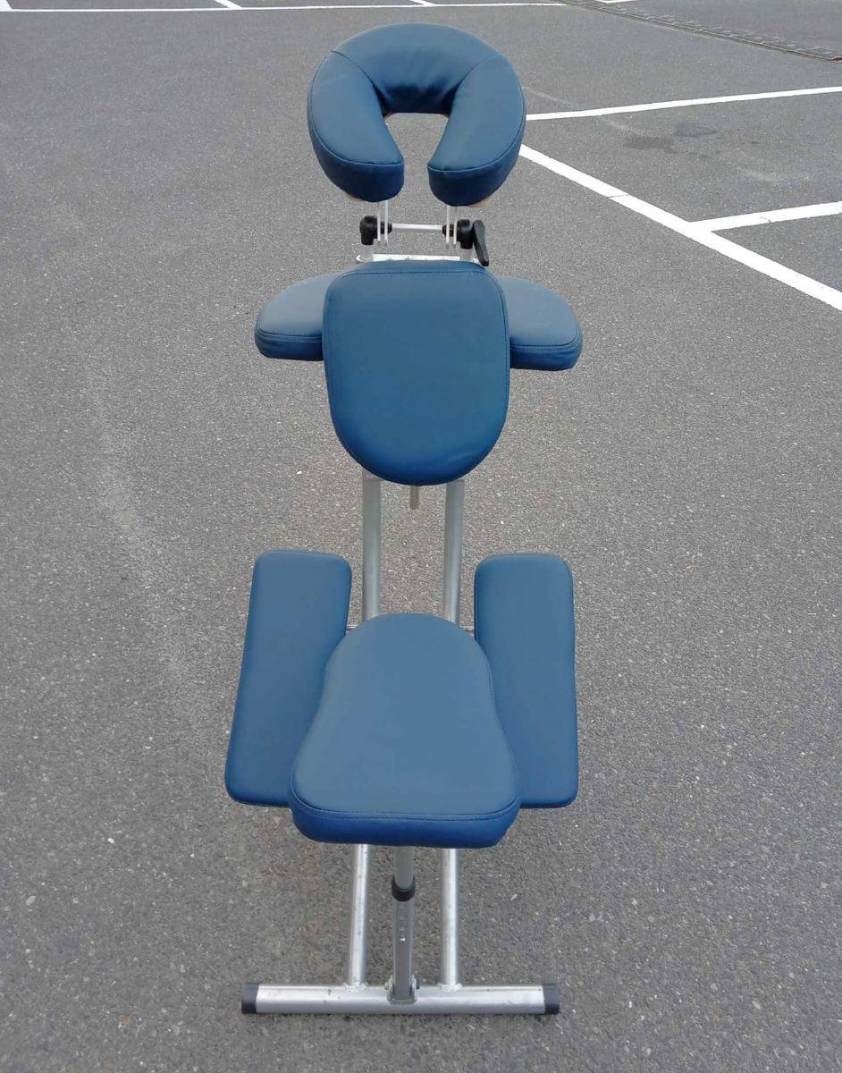 クイックマッサージチェア ダークブルー 折りたたみ [須賀川店