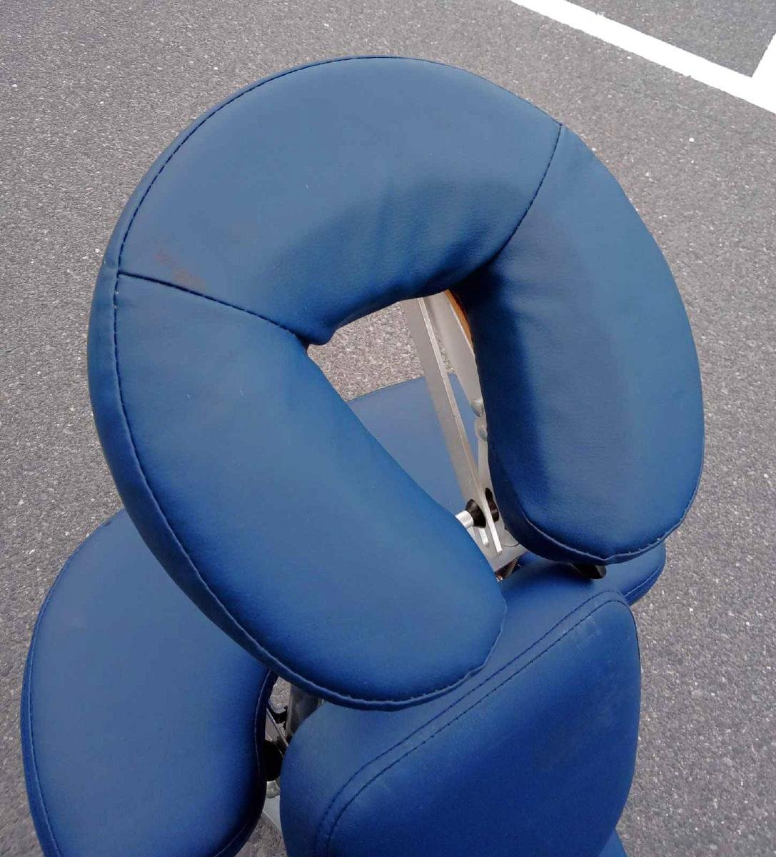 クイックマッサージチェア ダークブルー 折りたたみ [須賀川店
