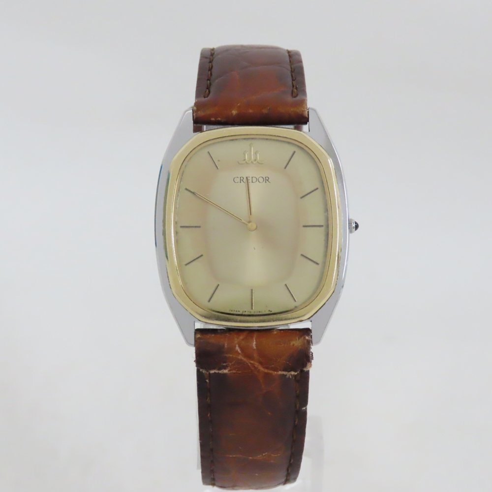 Ts768511 セイコー 腕時計 クレドール SS/K14ベゼル 2F70-5350 SEIKO 中古