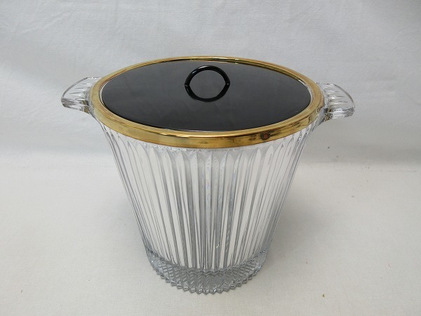 宇】IC291 平井依造 金彩 硝子 茶入 共箱 茶道具