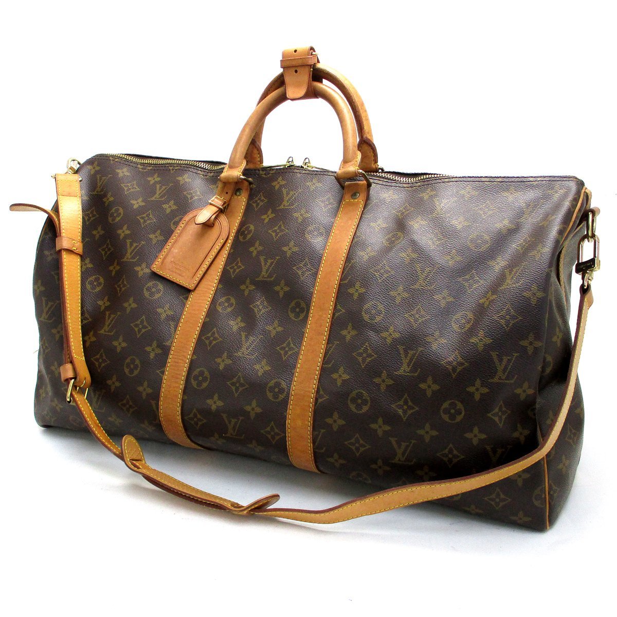1円 ルイ ヴィトン キーポル55 バンドリエール ユニセックス モノグラム LOUISVUITTON 旅行カバン ボストンバッグ レディース メンズ