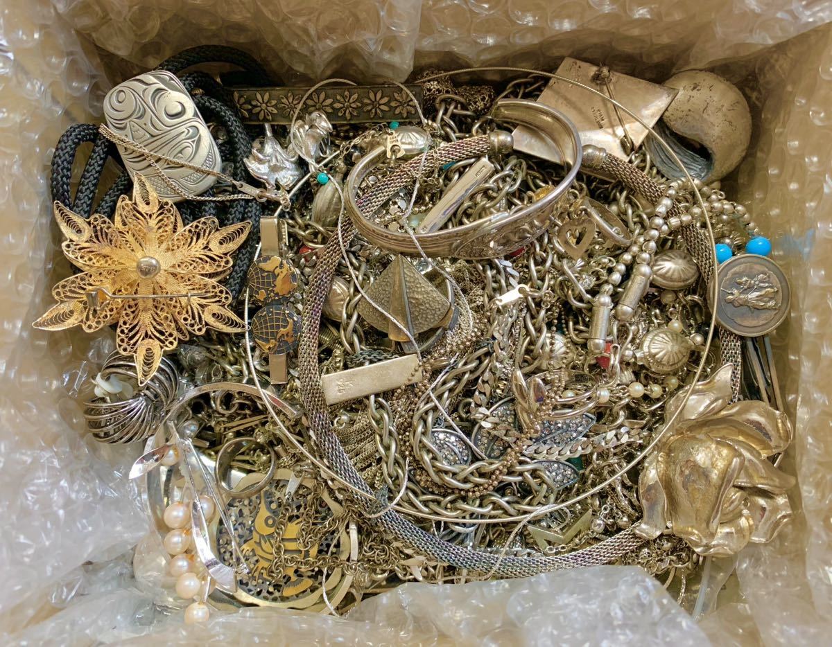 シルバーカラー アクセサリー 2387g ヴィンテージ 大量 まとめ セット 