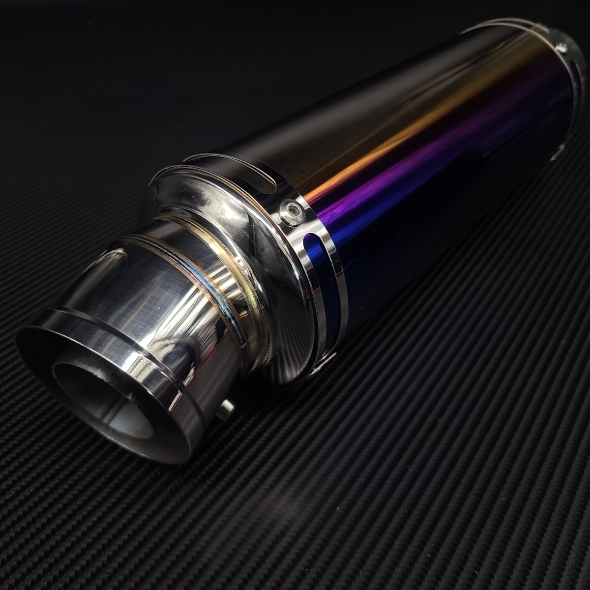 訳ありA 汎用 60.5 50.8mm チタン風サイレンサー マフラー スリップ