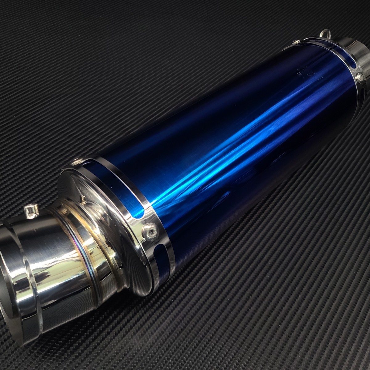 訳ありA 汎用 60.5 50.8mm チタン風サイレンサー マフラー スリップ