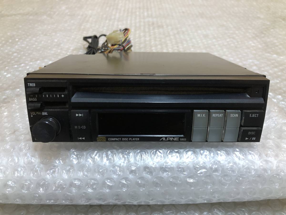 ALPINE 5903S CDプレーヤー カーステレオ ジャンク ☆当時物☆ ALPINE アルパイン 5903 CD オーディオ デッキ CD