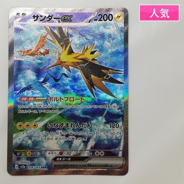 sD890o [人気] ポケモンカード スペシャルアートレア サンダーex 204