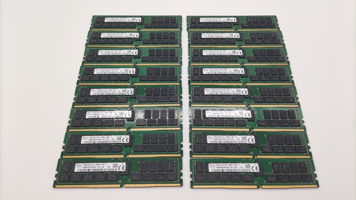 SK hynix 32GB 2Rx4 PC4-2666V-RB2-11 サーバー用DDR4メモリ 32GB 16枚