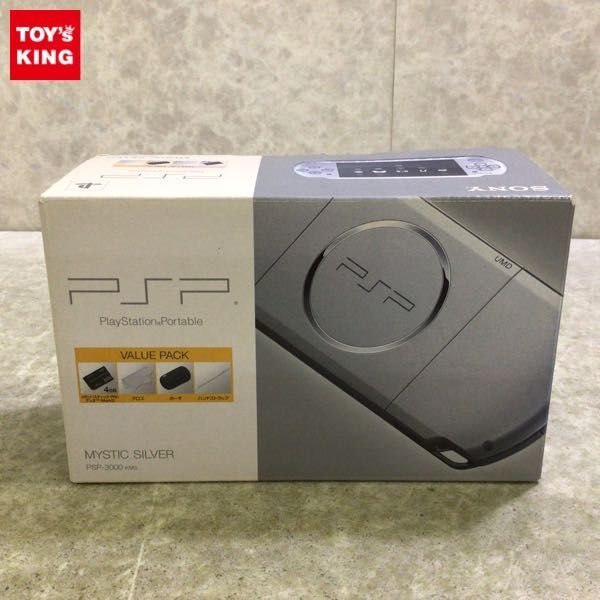 1円〜 欠品 動作確認/初期化済 PSP PSP-3000 ミスティック・シルバー