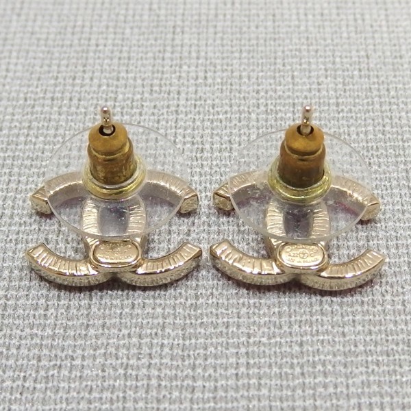 1円～☆良品 CHANEL ココマーク ピアス A22 メタル ピンク シャネル 