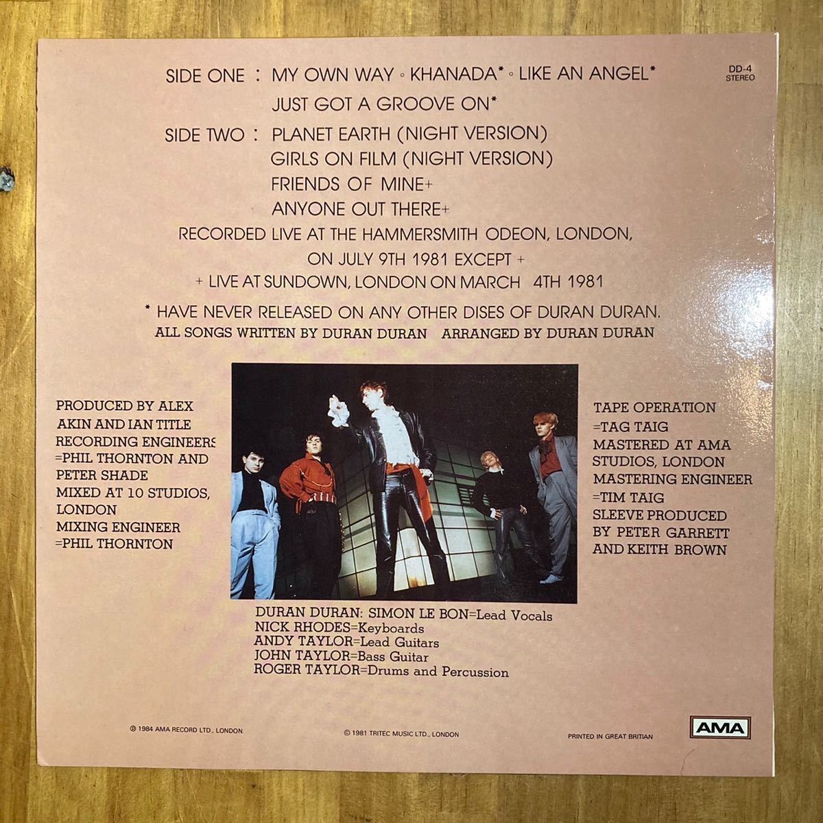 duran duran khanada レコード アナログ レア 【公式通販】