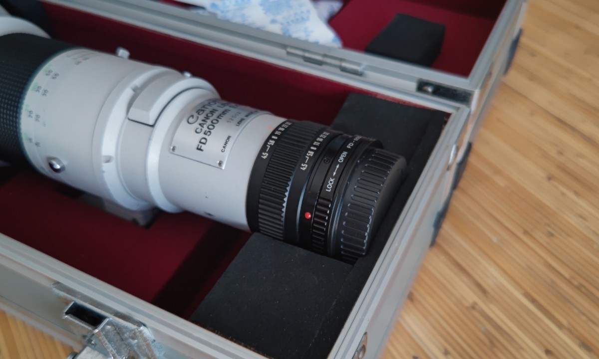 CANON FD500mm F4.5L EFマウント変換コンバータつき CANON F4.5L EF