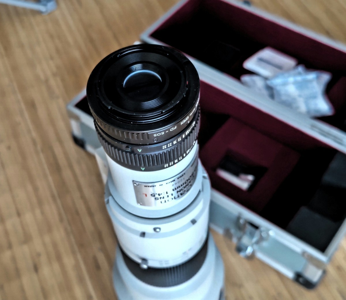 CANON FD500mm F4.5L　EFマウント変換コンバータつき CANON FD500mm F4.5L EFマウント変換コンバータつき CANON F4.5L EF