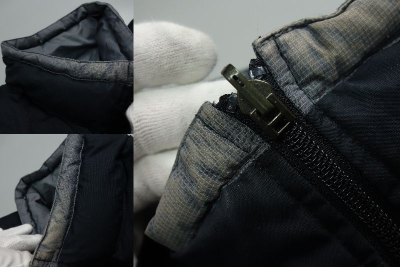 00s Y2K ナイキ NIKE リバーシブル ダウンジャケット 黒/グレー メンズ