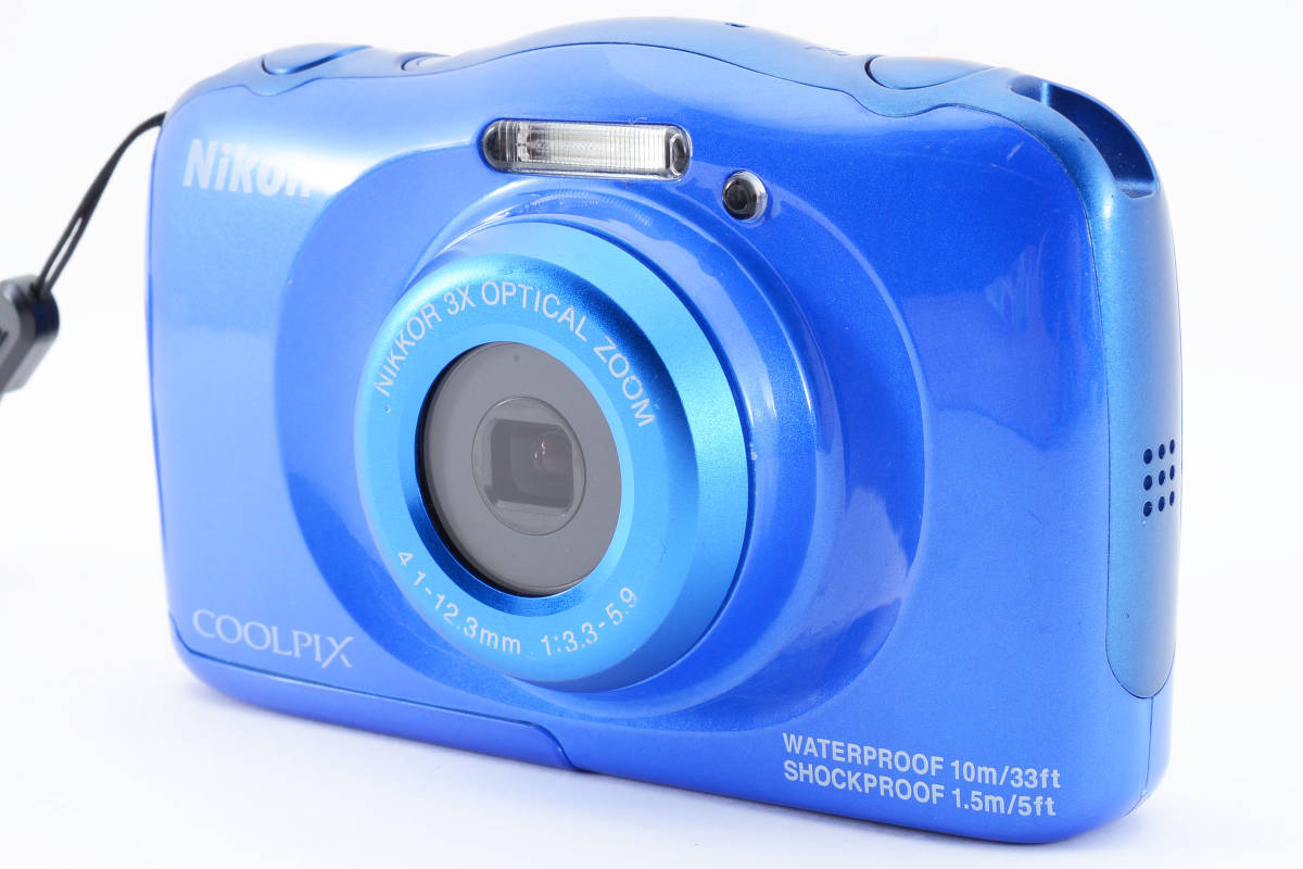 良品】ニコン Nikon COOLPIX S33 ブルー 良品】ニコン Nikon COOLPIX S33 ブルー