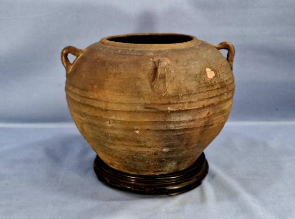 古備前 四耳壺 窯記し 素焼 在銘 桃山時代 古美術品 置物 コレクター