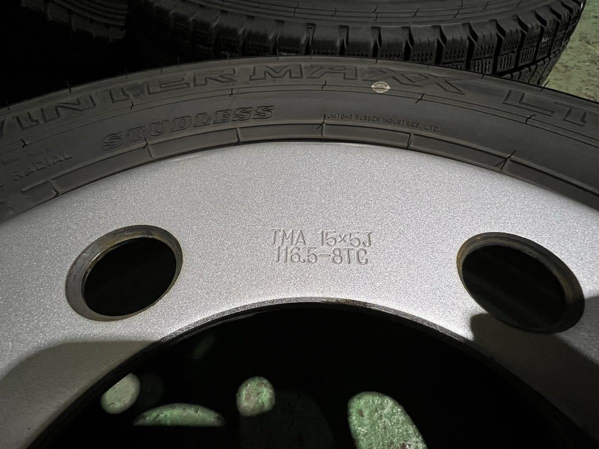 ☆イスズ・エルフ・195/75R15・スタッドレスタイヤ・鉄ホイール付き・6