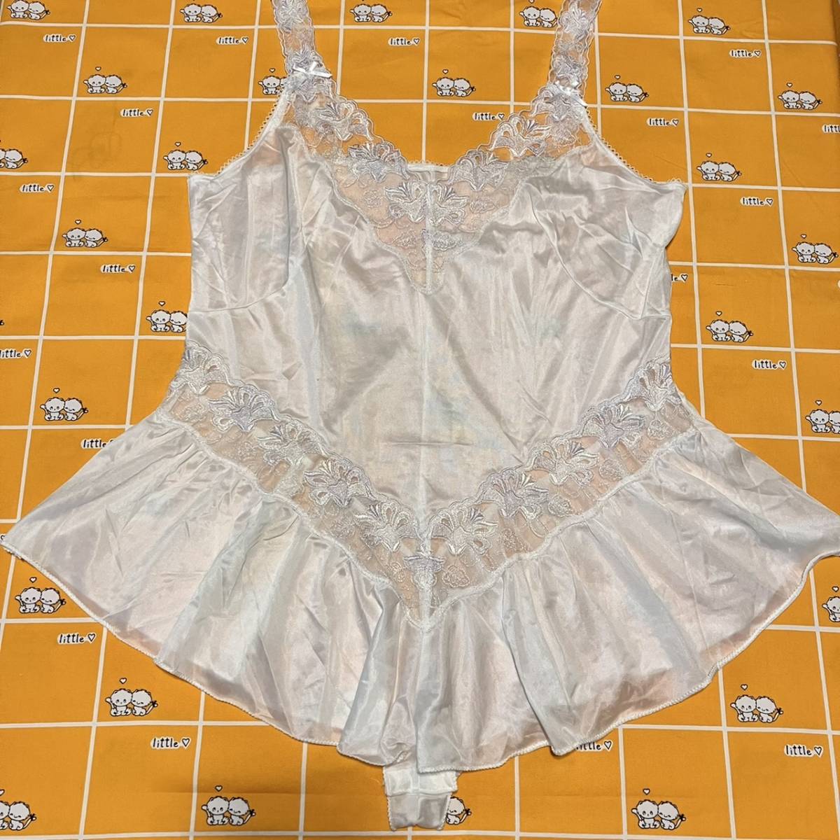 レトロ　ワコールwing つるつる光沢ナイロン　テディ　バスト90 日本製