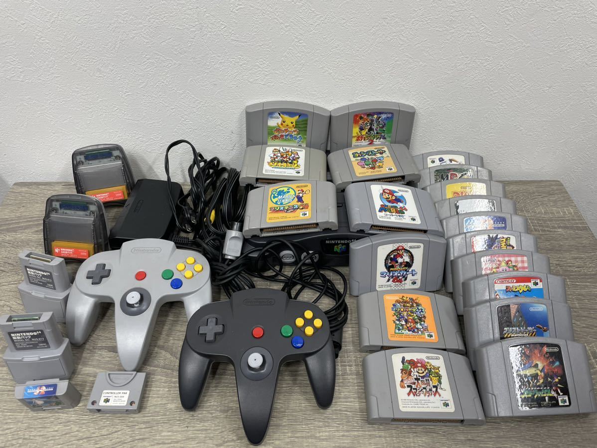NINTENDO64 本体 ソフト 周辺機器 まとめ売り ニンテンドー64 マリオ 大乱闘スマッシュブラザーズ 星のカービィ_1
