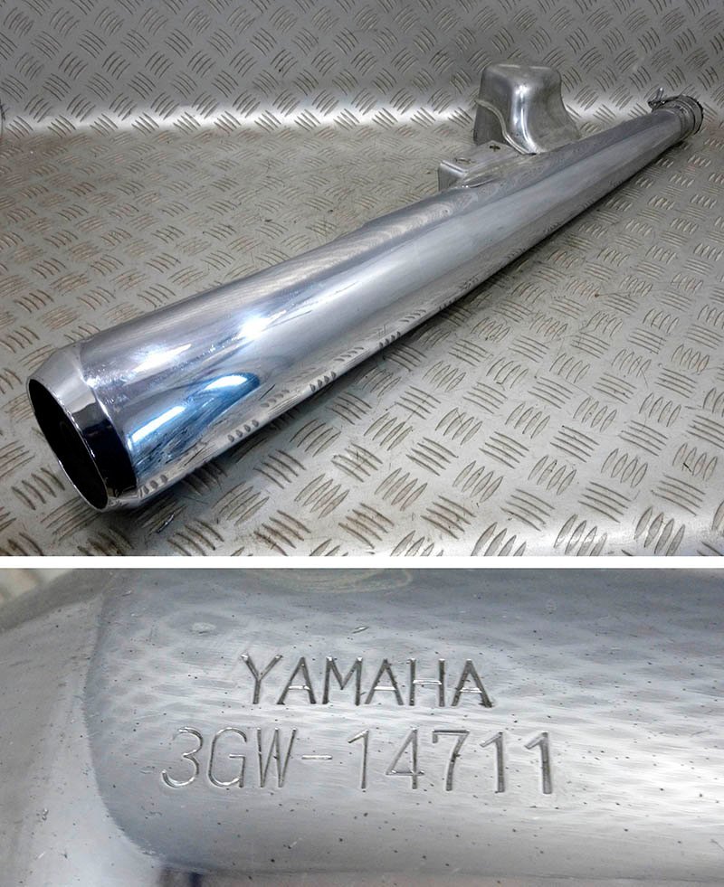 YAMAHA 純正マフラー 3GW-14711 SR400 ☆動画有☆SR400 1JR 純正サイレンサー 3GW14711 f03-12s14 純正 1JR
