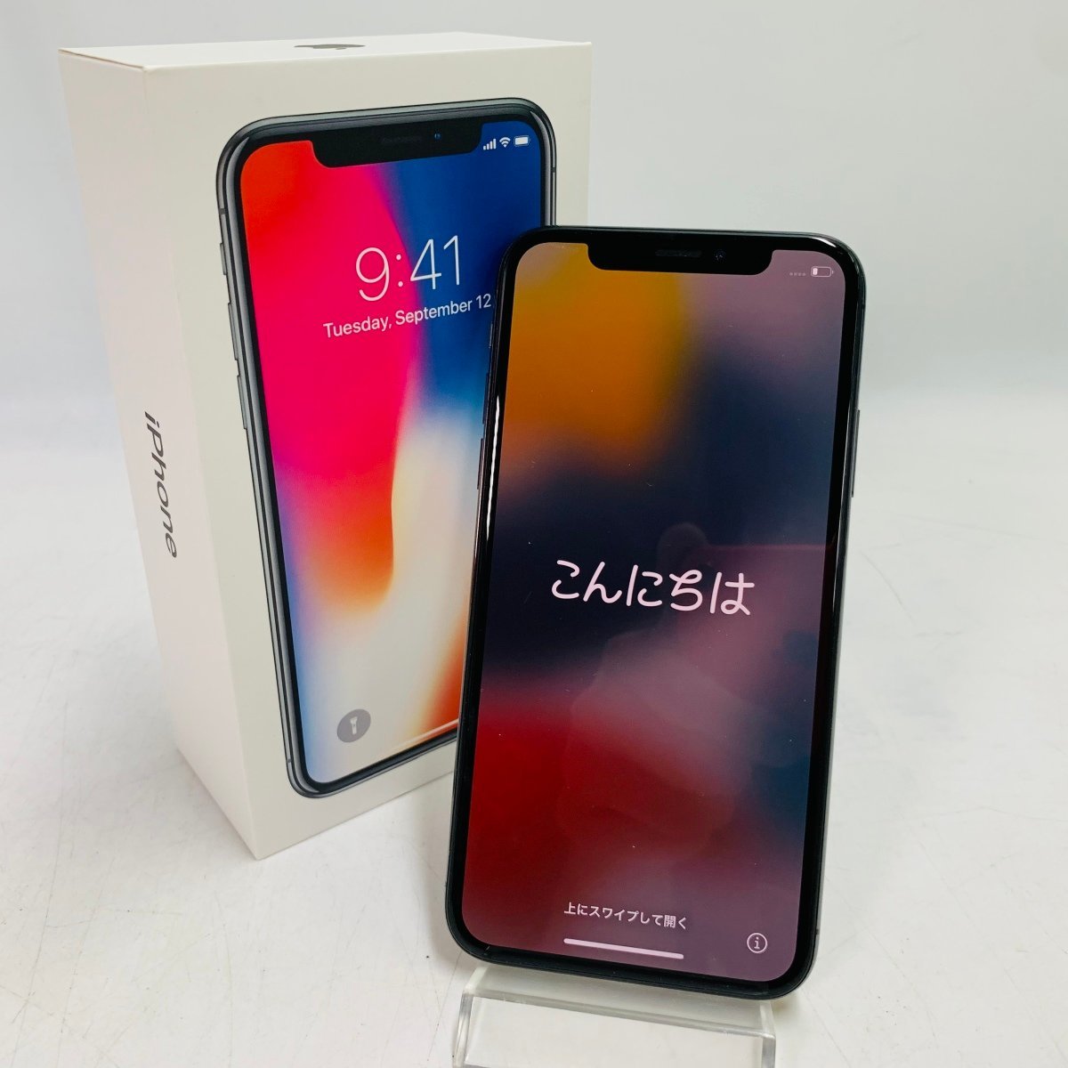 ジャンク iPhone X 256GB スペースグレイ ソフトバンク アク