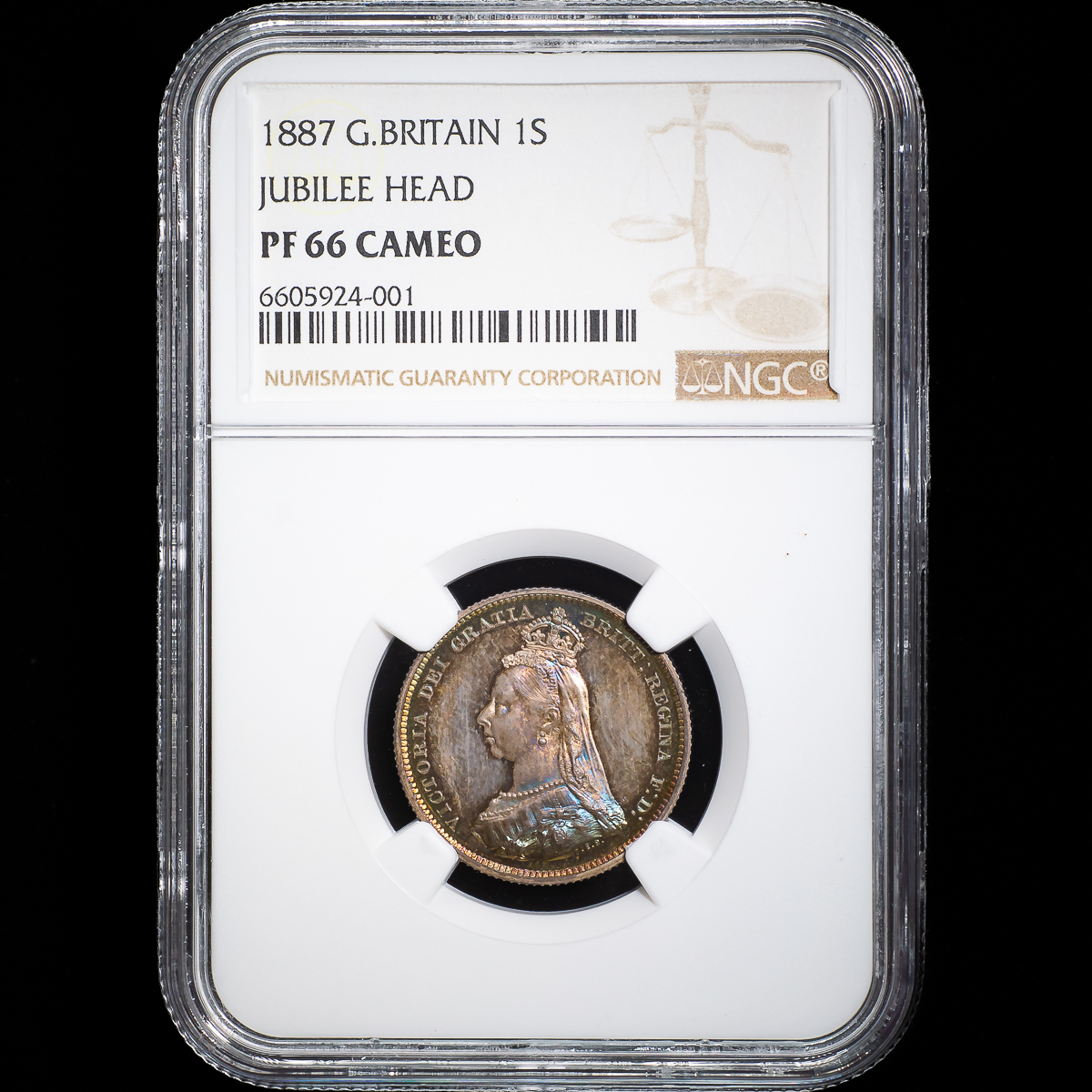 極彩！準最高鑑定 PF66 CAMEO】1887年イギリス ヴィクトリア