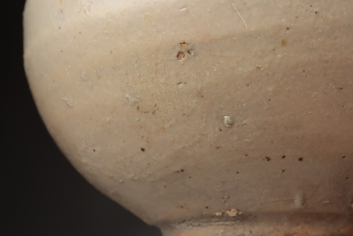 EM694 朝鮮古美術 李朝白磁大徳利 高25.3cm 重1.2kg 木