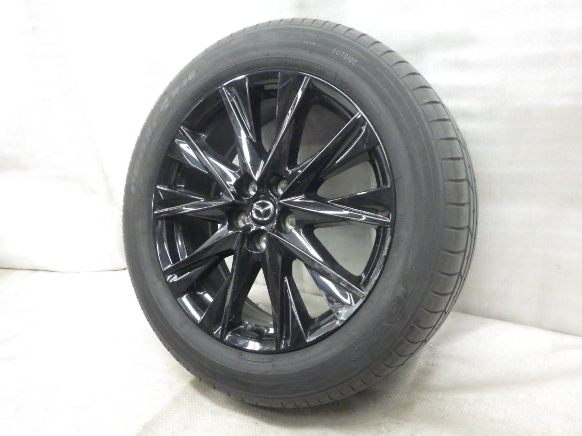 KFEP KF2P CX-5 ブラックトーン純正19インチアルミホイール1本 7J +45 5H 114.3 タイヤ 225/55 R19 マツダ CX5