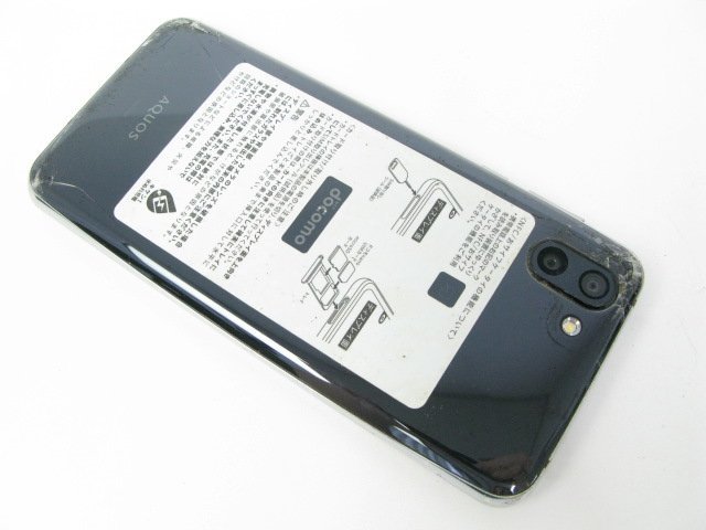 ドコモ SH-03K AQUOS R2 Platinum Black SIMフリー SIMロック解除済