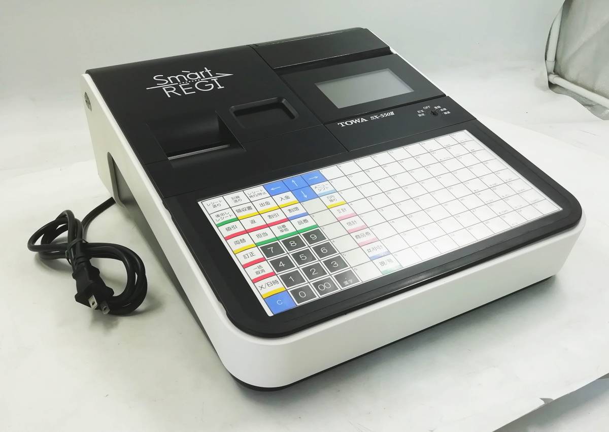 【レシート印字OK】TOWA スマートレジ 電子 レジスター SX-550FⅡ フラットキーボード 飲食/店舗/業務/複数税率 対応【H23090714】