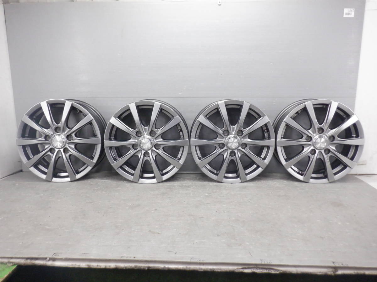 即決 GRASS 15x6J(IS53)PCD114.3-5穴 社外 アルミ ホイール 4本 セット