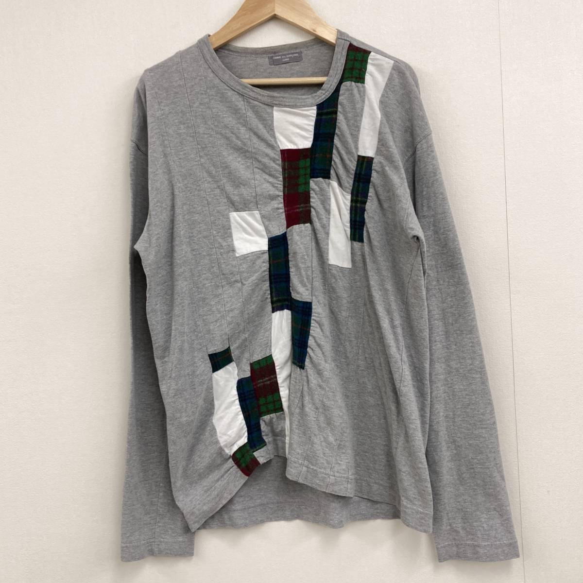 AD2001 田中オム コムデギャルソンオム パッチワーク 異素材 切替 ロン