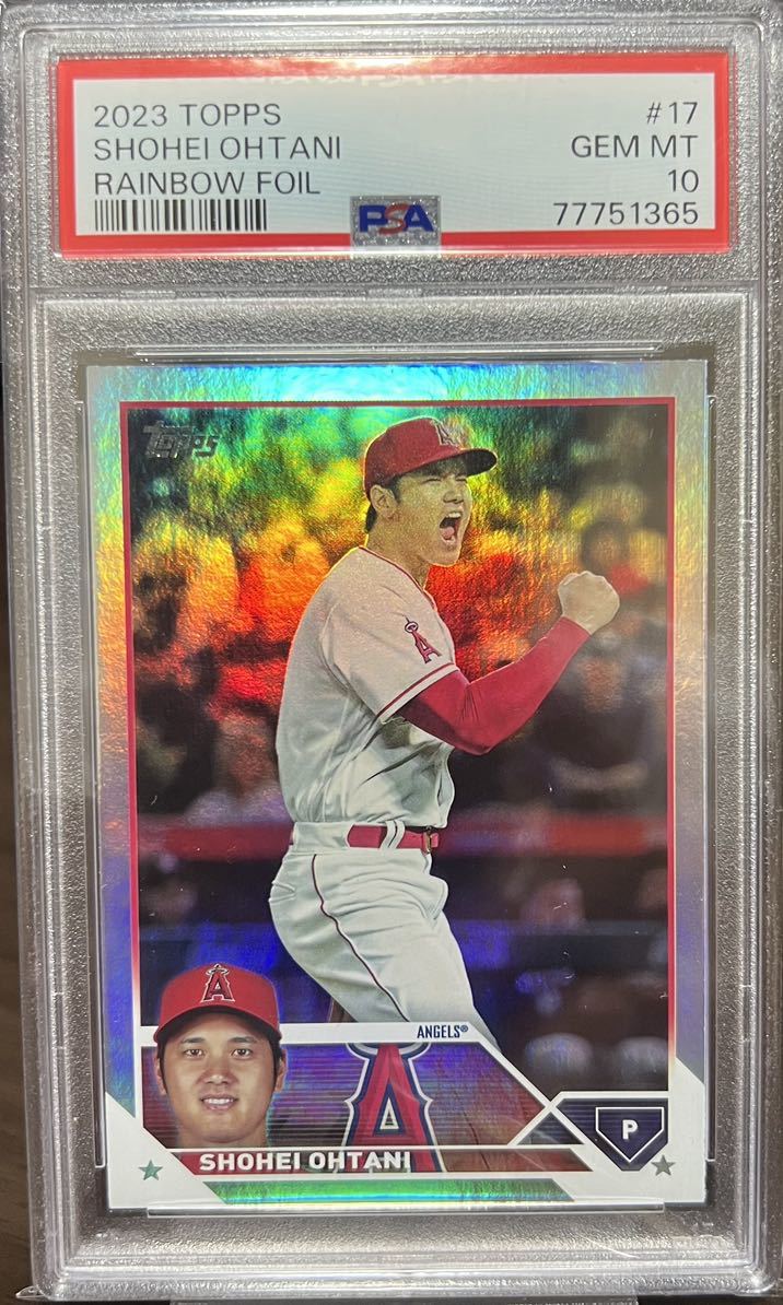大谷翔平漂亮WBC經典賽日本隊長彩虹亮面鑑定特卡2023 Topps 大谷翔平漂亮WBC經典賽日本隊長彩虹亮面鑑定特卡2023 Topps