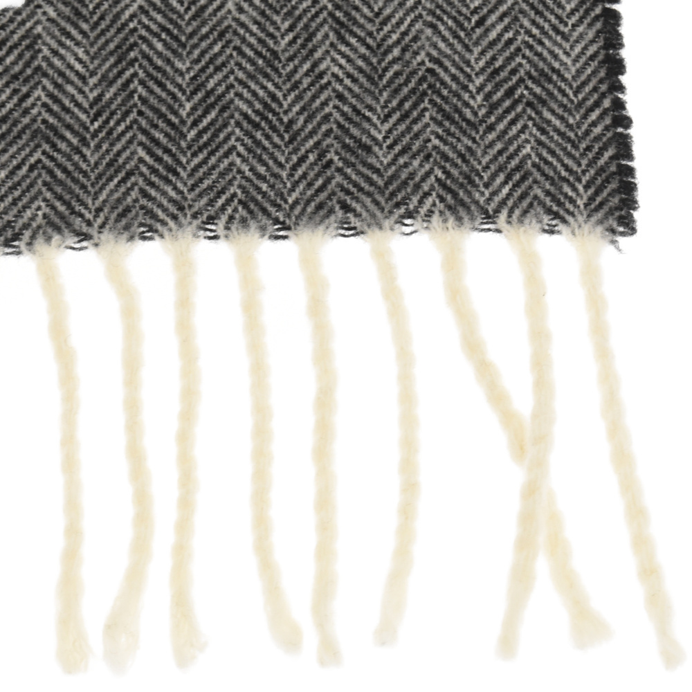 MONCLER モンクレール ウールラインロゴマフラー グレー