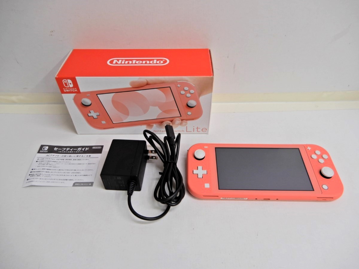 062Z475★【中古品/動作確認済】 Nintendo Switch Lite 本体 コーラル ① 任天堂 スイッチ