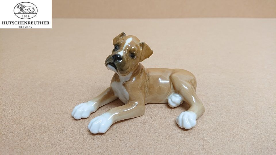 セール，大人気 S-24 Hutschenreuter フッチェンロイター ボクサー 犬 フィギュリン ドイツ Germany 陶磁器 figurine 置物 boxer dog Rosenthal(フッチェンロイター)｜売買されたオークション情報、yahooの商品情報をアーカイ フッチェンロイター