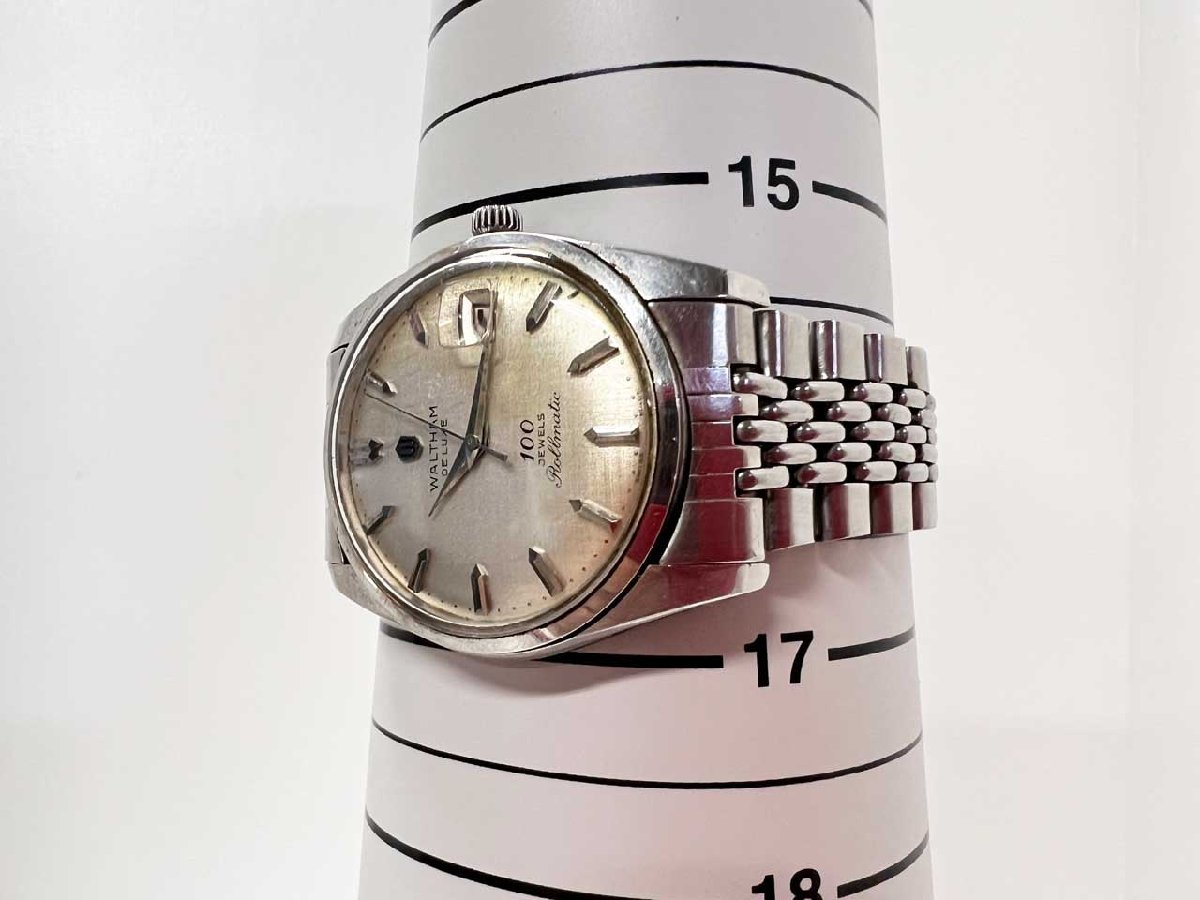再)ジャンク品です ☆ 自動巻 腕時計 ☆WALTHAM DELUXE 100 JEWELS 