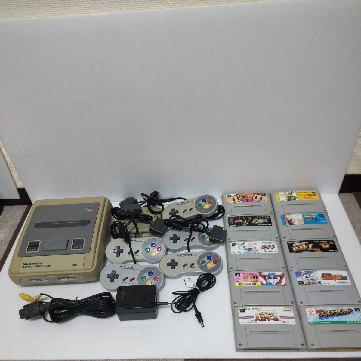 ☆スーパーファミコン本体、ソフト10本、マルチアダプター1個
