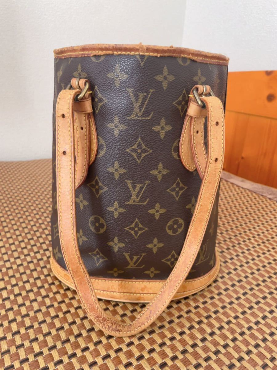 ルイヴィトン　モノグラム　バケツ　バッグ LOUIS VUITTON ルイヴィトン バケットpm モノグラム ジャンク品 m42238