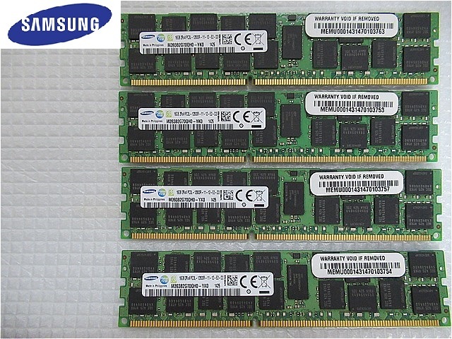今週のサーバーメモリ】SAMSUNG 2R*4 PC3L-12800R-11-12-E2-P3 16GB*4