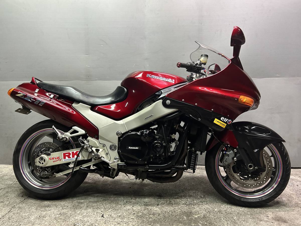 りゅう ZX-11（ZZ-R1100逆車） エンジン即始動 OVERフルエキ装着 1円