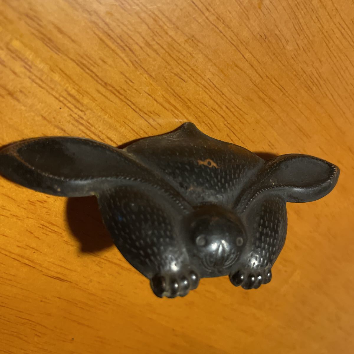 AZZ ⑧古銅 江戸時代 真向兎 釘隠し 金工 古美術 建具 装飾金具 大工