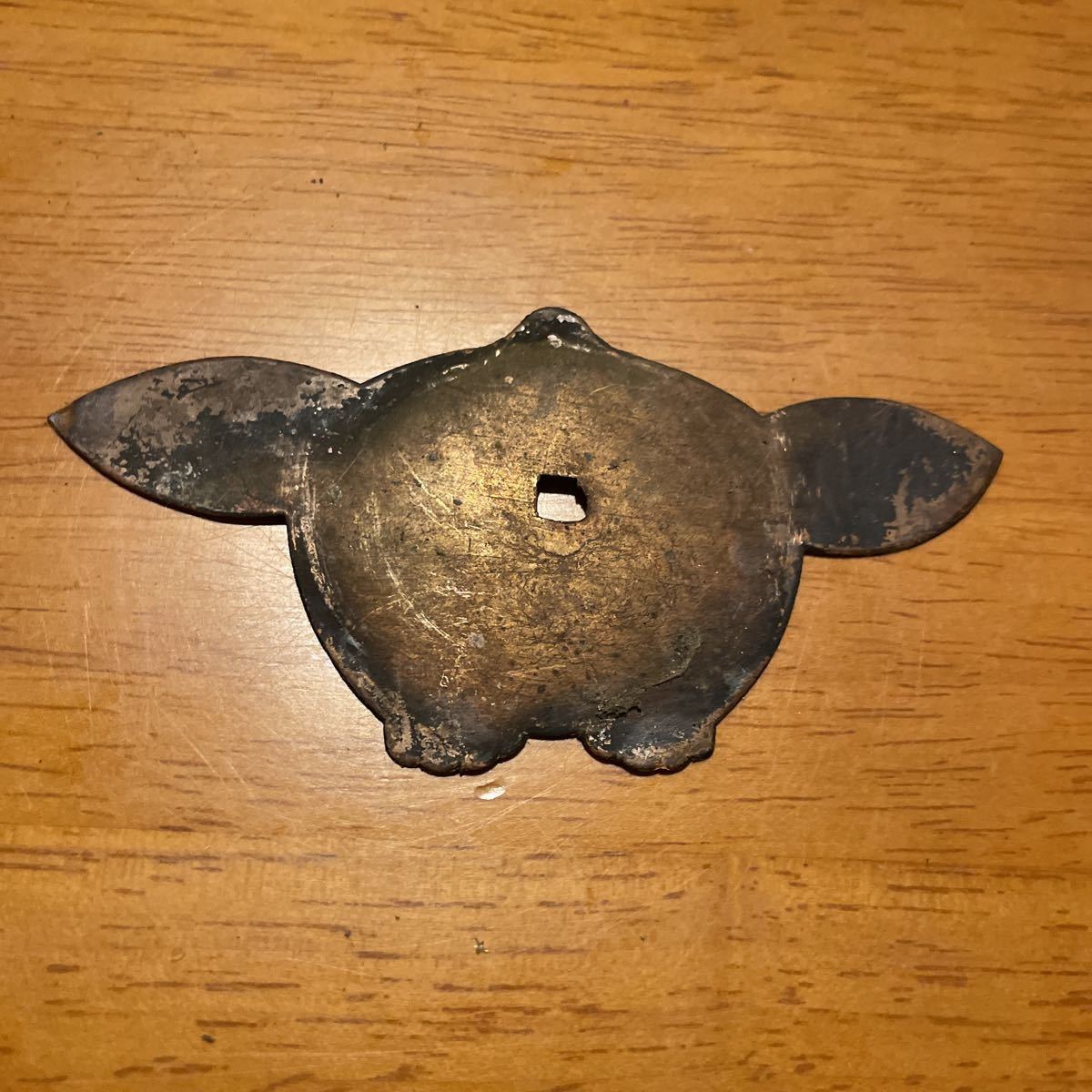 AZZ ⑧古銅 江戸時代 真向兎 釘隠し 金工 古美術 建具 装飾金具 大工