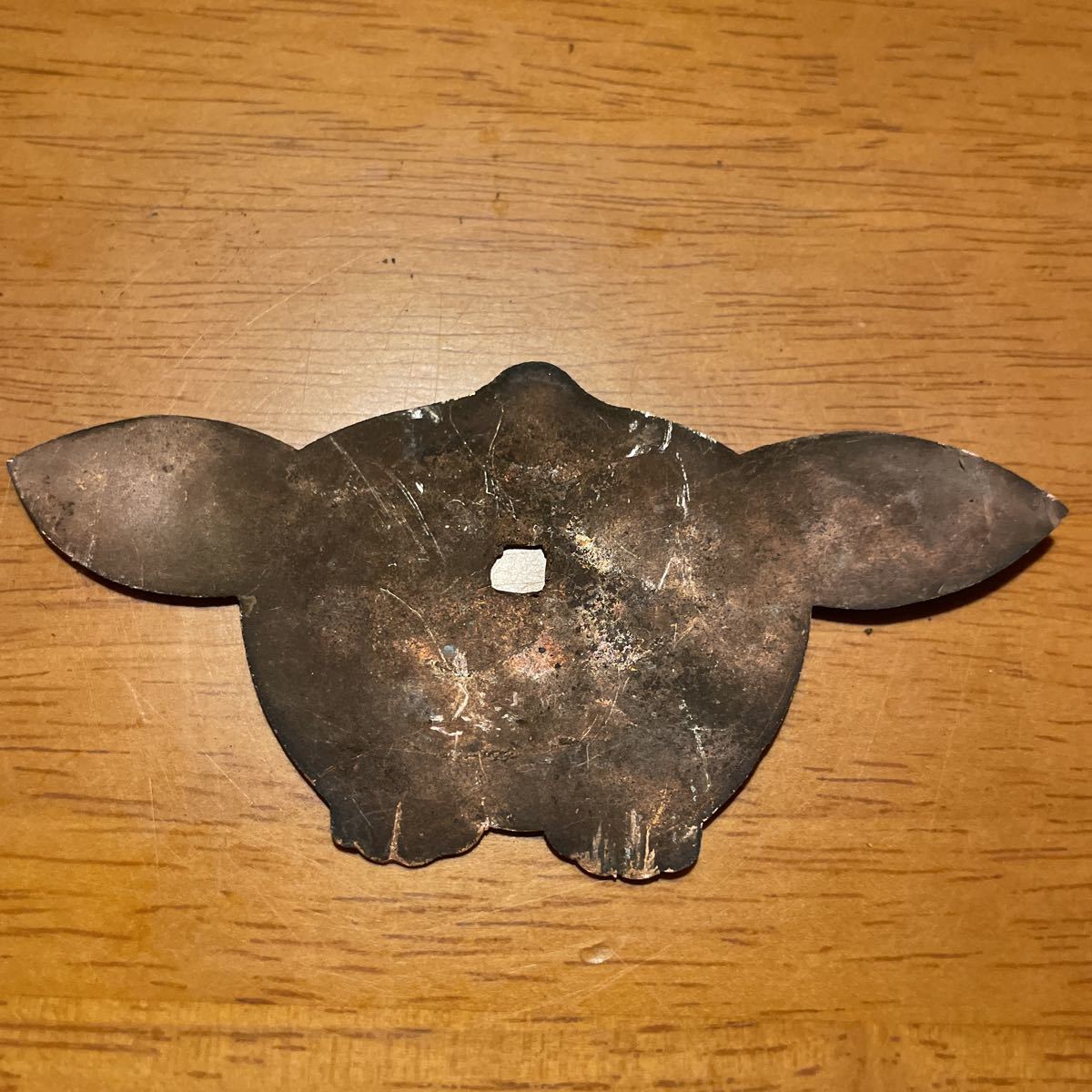 AZZ ⑧古銅 江戸時代 真向兎 釘隠し 金工 古美術 建具 装飾金具 大工