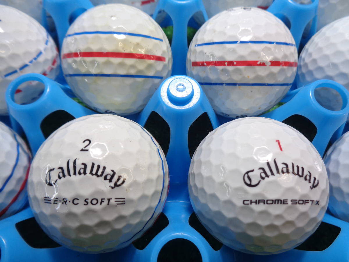 [MCW362.] 【マジック】 B級 キャロウェイトリプルトラック色々 三本線 Callaway 30球 ロストボール【中古】