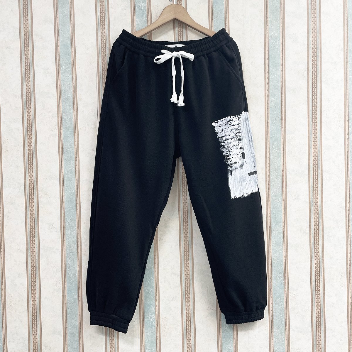 上級 定価4万 FRANKLIN MUSK・アメリカ・ニューヨーク発 スウェットパンツ 快適 上品 裏起毛 暖かさ 長ズボン ボトムス カジュアル サイズ1