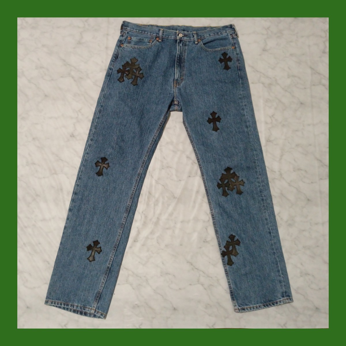 Levi's 505（W38 / 96cm）クロスパッチカスタム