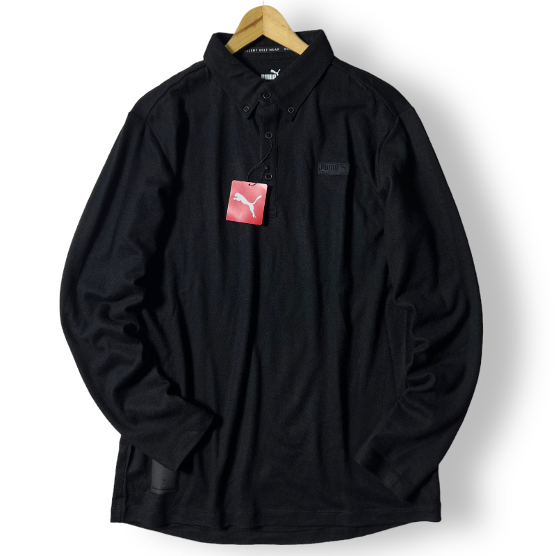 新品 PUMA プーマ 定価2.2万 EGWコレクション ウール100％ 長袖 ポロシャツ プルオーバー ゴルフウェア 930293 XXL メンズ GOLF ◆B1332