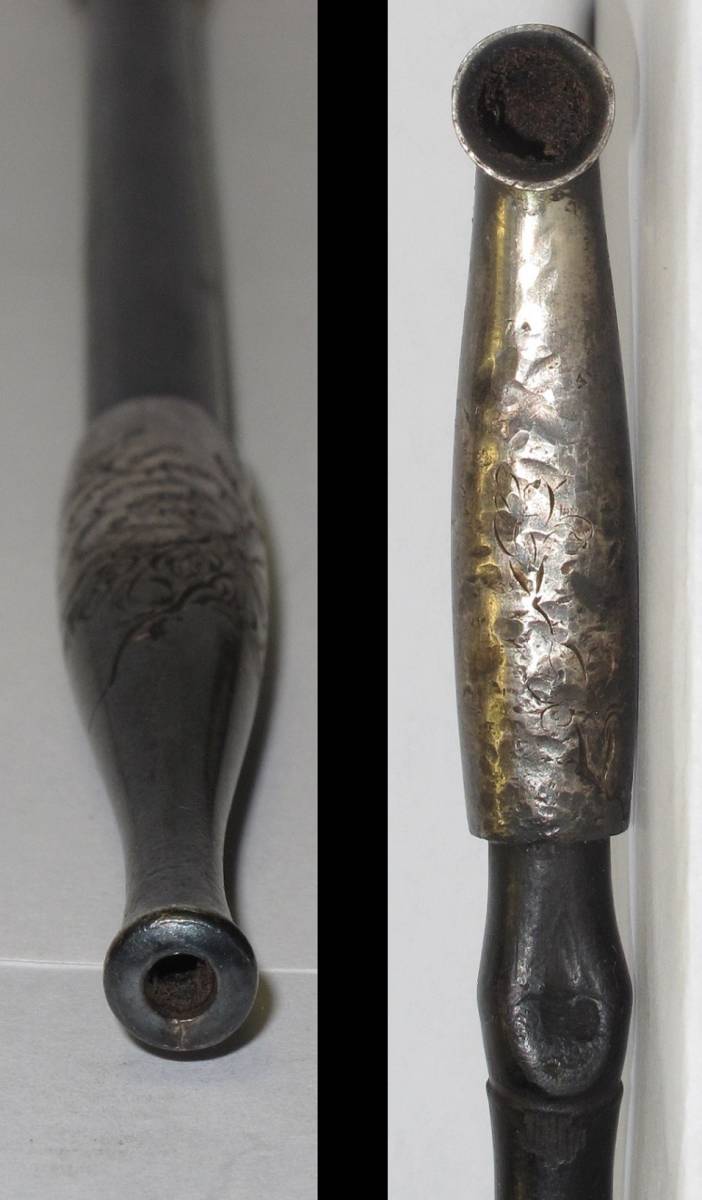 銀製 煙管 寿一 刻 牡丹 彫 43g 煙草盆 花景 刀 梅 彫刻 54g 在銘[純 村田/銀925/純銀製/純銀まとめて/竹/提物/草花/皿/煎茶盆/瓶敷/キセル Jen Yu Taipei慕古惜今 牡丹（硬白） - 烟草市场