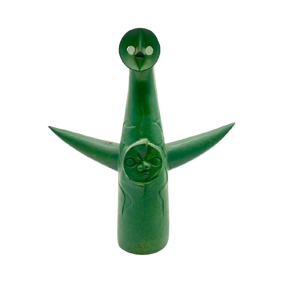 1970年 日本万国博覧会 万博 岡本太郎 太陽の塔 EXPO70 青銅色 鋳鉄製 1/200 縮小版 芸術 置物 昭和レトロ コレクション