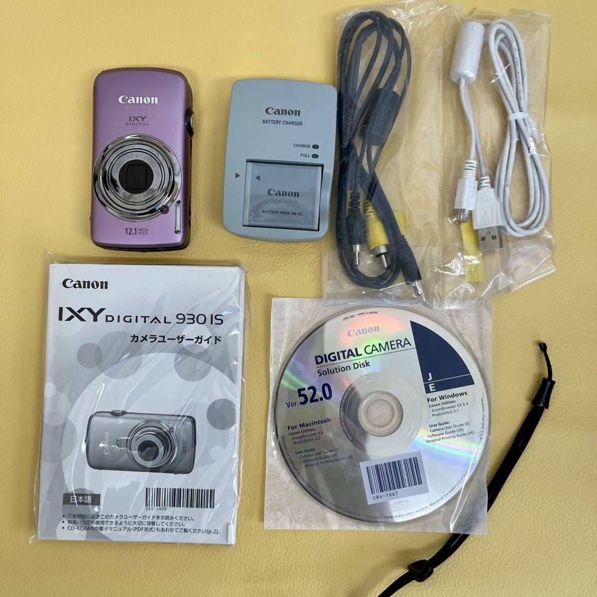 ◇オールドデジカメ◇キャノン IXY DIGITAL 930 IS パープル 中古 動作 